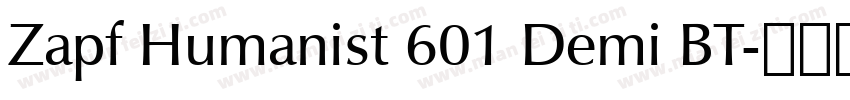 Zapf Humanist 601 Demi BT字体转换